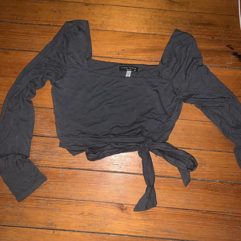 Final Touch Dark Gray Crop Top